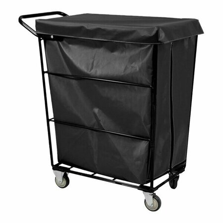 ROYAL BASKET TRUCKS 12 Cu. Ft. Black Single Compartment Collection Cart with 2 Rigid 50AR32KKXJLC4UNN